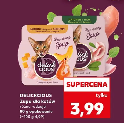 Zupa dla kotów Delickcious promocja w Kaufland