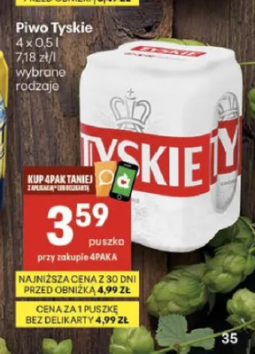Piwo Tyskie Gronie promocja w Delikatesy Centrum