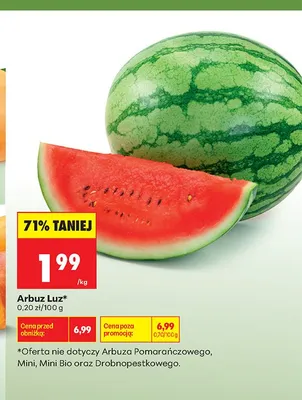 Arbuz Luz promocja w Biedronka