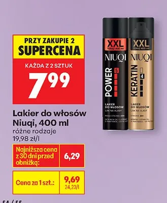 Lakier do włosów Power promocja w Biedronka