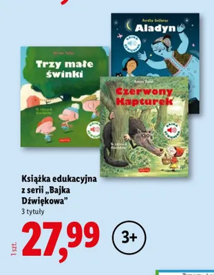 Książka edukacyjna z serii Bajka Dźwiękowa Czerwony Kapturek promocja w Lidl
