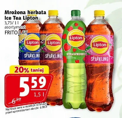 Mrożona herbata Ice Tea Lipton Strawberry promocja w Prim Market
