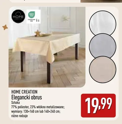 Elegancki obrus 140x240 cm Home Creation promocja w Aldi