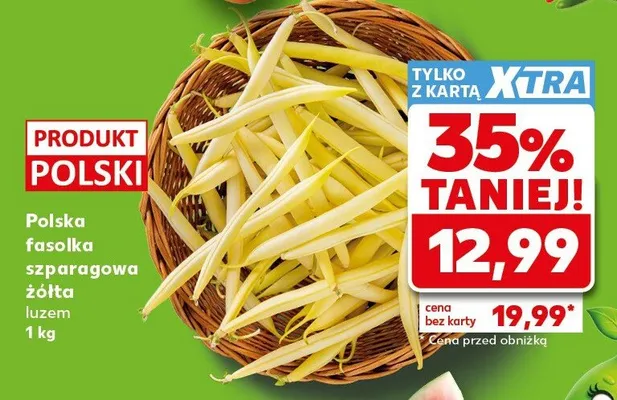 Fasolka szparagowa żółta luzem promocja w Kaufland