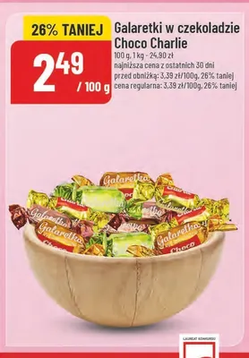 Galaretki w czekoladzie Choco Charlie promocja w POLOmarket