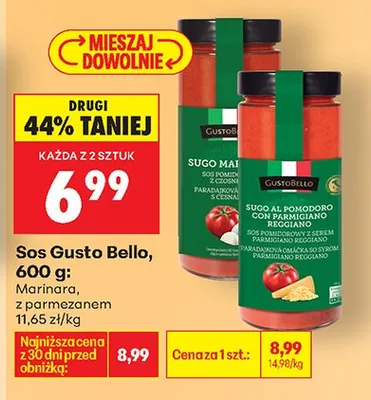 Sos z parmezanem 600 g promocja w Biedronka