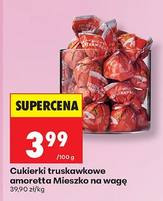 Cukierki truskawkowe Amoretta Mieszko na wagę promocja w Biedronka
