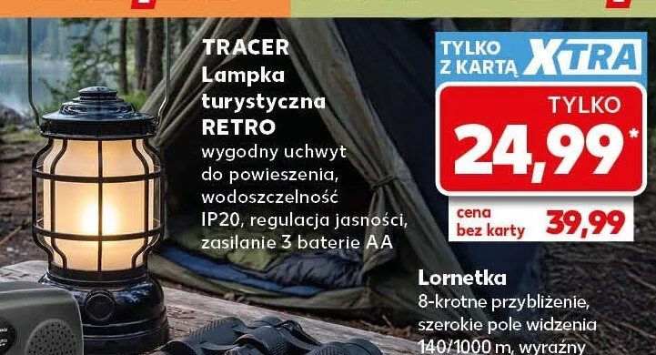 Lampka turystyczna Tracer Retro promocja w Kaufland