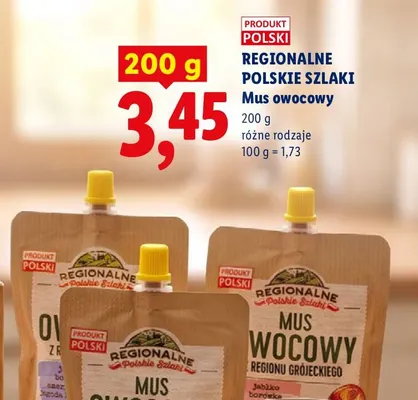Mus owocowy Regionalne Polskie Szlaki promocja w Lidl