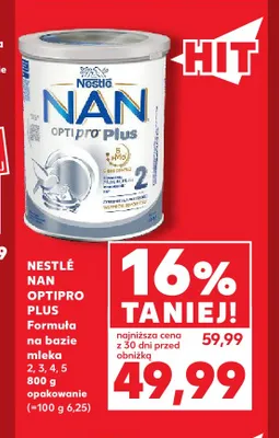 Mleko modyfikowane Nestlé NAN Optipro Plus promocja w Kaufland