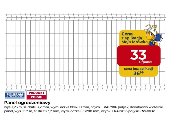 Panel ogrodzeniowy promocja w PSB Mrówka