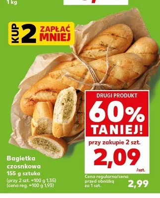 Bagietka czosnkowa promocja w Kaufland