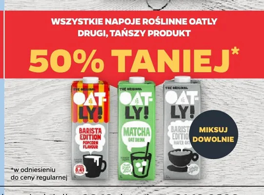 Napoje roślinne Oatly promocja w Netto