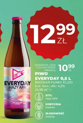 Piwo Everyday Browar Funky Fluid promocja w Duży Ben