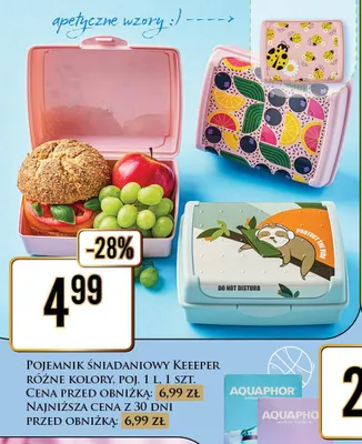 Pojemnik śniadaniowy 750 ml promocja w Dino