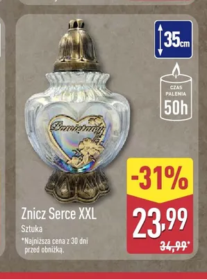 Znicz Serce Xxl promocja w Aldi