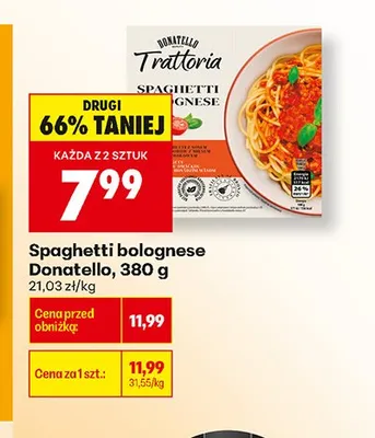 Spaghetti bolognese Donatello promocja w Biedronka