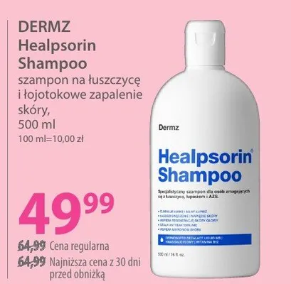 Szampon DERMZ Healpsorin Shampoo promocja w Hebe