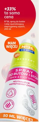 Spray do butów i stóp neutralizujący nieprzyjemny zapach N°36 promocja w Rossmann
