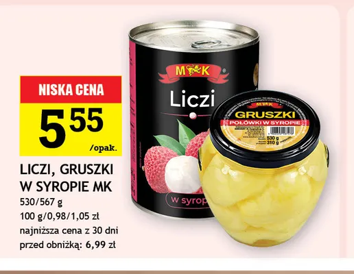 Gruszki w syropie MK promocja w Gram Market