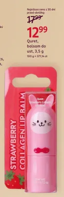 Balsam do ust Quret Strawberry Collagen promocja w Rossmann