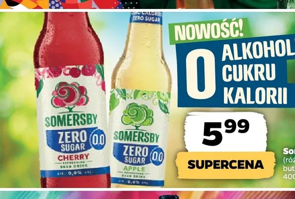 Piwo bezalkoholowe Somersby Zero Apple promocja w Netto