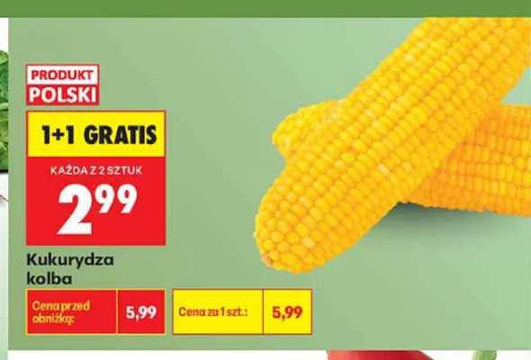 Kukurydza kolba promocja w Biedronka