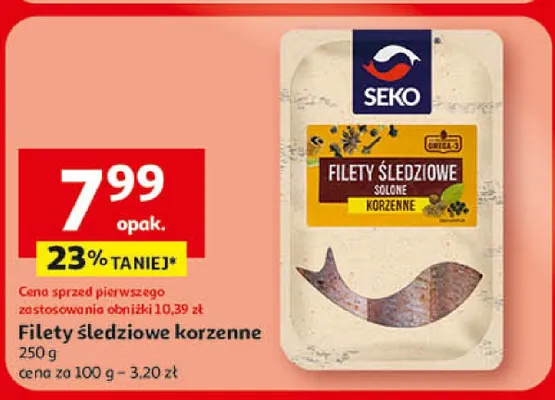 Filety śledziowe korzenne promocja w Auchan