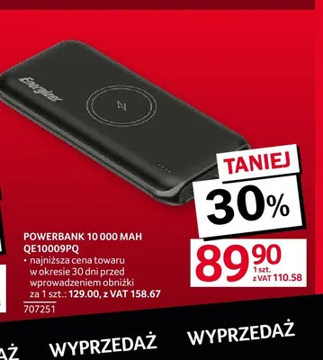 Powerbank QE10009PQ Energizer promocja w Selgros