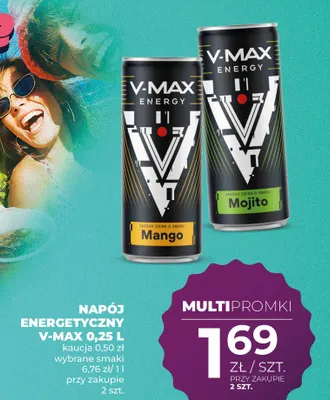 Napój energetyczny V-MAX Energy Mango promocja w Duży Ben