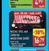 Żeberka wieprzowe paski Mięsne Specjały promocja w Aldi