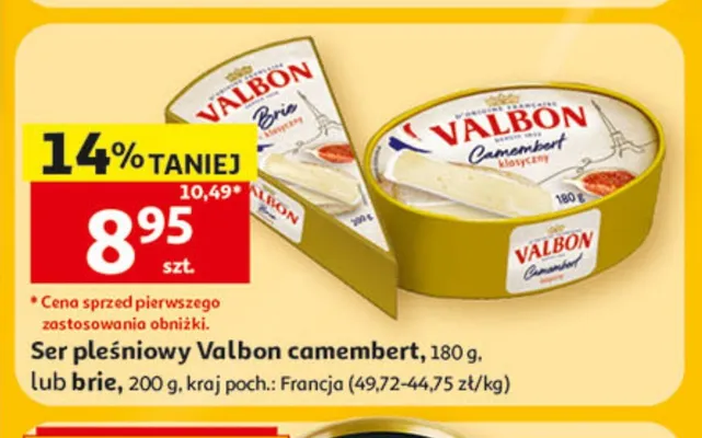 Ser pleśniowy Valbon Brie promocja w Auchan