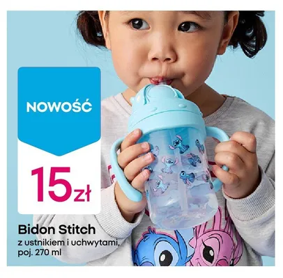 Bidon Disney Stitch z ustnikiem i uchwytami promocja w Pepco