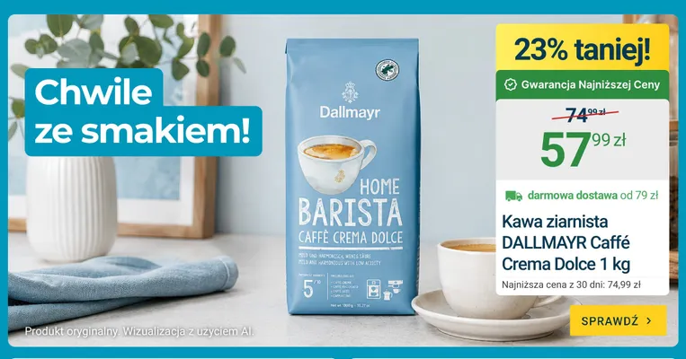 Kawa ziarnista Dallmayr Caffé Crema Dolce promocja w ERLI