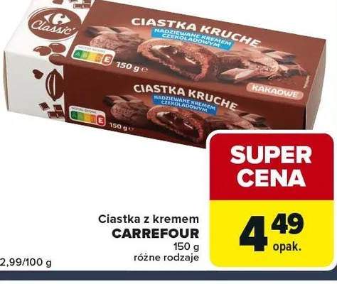 Ciastka z kremem różne rodzaje promocja w Globi