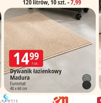 Dywanik łazienkowy Madura Euromat 40x60cm promocja w Leclerc