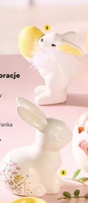 Ceramiczna figurka zajączka lub kurki promocja w Biedronka