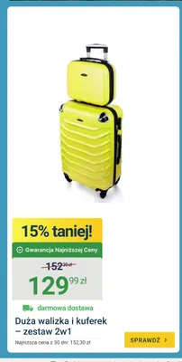 Zestaw walizka + kuferek promocja w ERLI