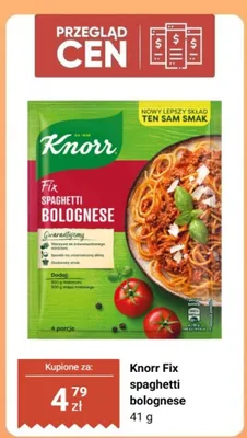 Fix spaghetti bolognese Knorr promocja w Dino