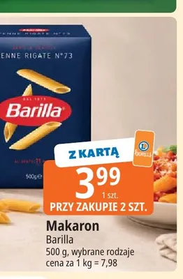 Makaron Penne Rigate Barilla promocja w Leclerc