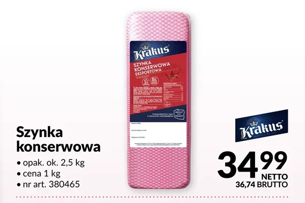 Szynka konserwowa Krakus promocja w Makro