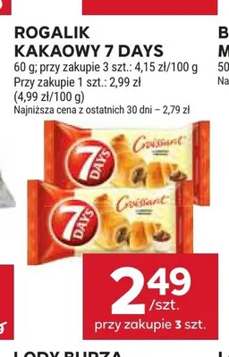 Rogalik kakaowy 7 Days promocja w Stokrotka