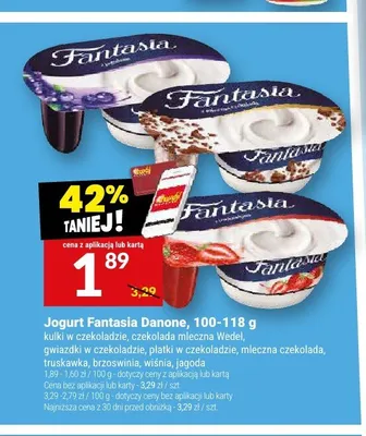 Jogurt Fantasia Danone brzoskwinia promocja w Twój Market
