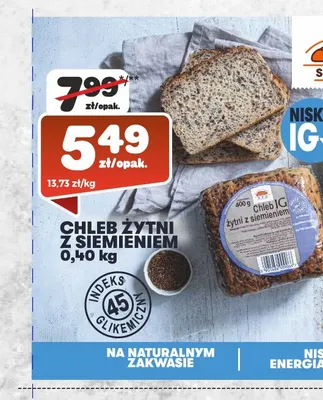 Chleb żytni z siemieniem SPC promocja w Społem Praga