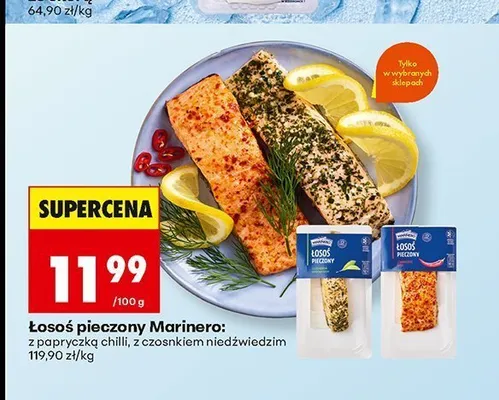 Łosoś pieczony Marinero z czosnkiem niedźwiedzim promocja w Biedronka