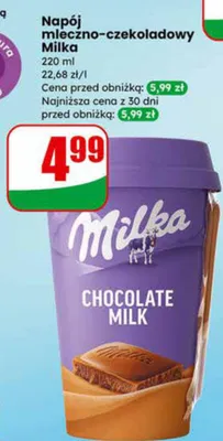Napój mleczno-czekoladowy Milka promocja w Dino