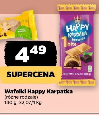 Wafelki Happy Karpatka brownie promocja w Netto
