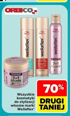 Kosmetyki do stylizacji włosów marki Wellaflex promocja w Carrefour Market