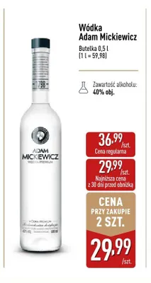 Wódka Adam Mickiewicz promocja w Aldi