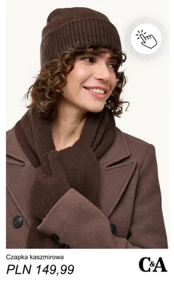 Czapka kaszmirowa C & A promocja w C&A